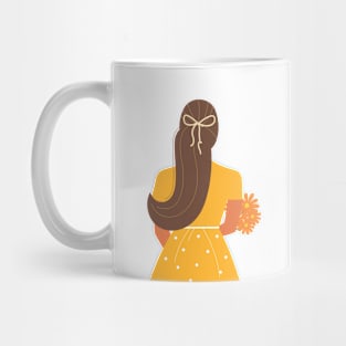 Cute girl from behind. Mug